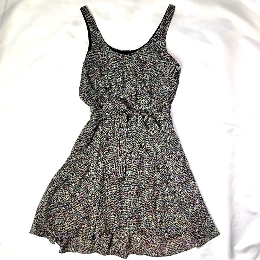 BCBGeneration chiffon sleeveless dress bow front 0